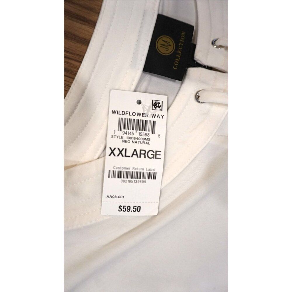 NWT JM Collection Wildflower Way Blouse - White/Neo Natural - Size XXL - Picture 6 of 14